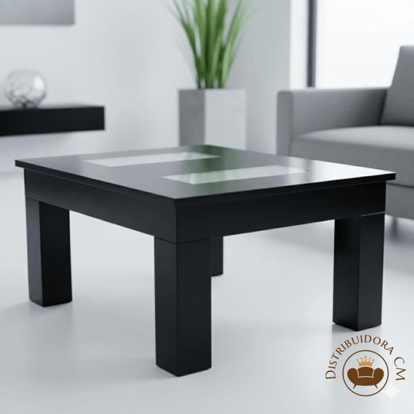 Mesa ratona laqueada negra