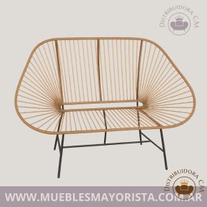 Sillon acapulco 2 cuerpos yute marron