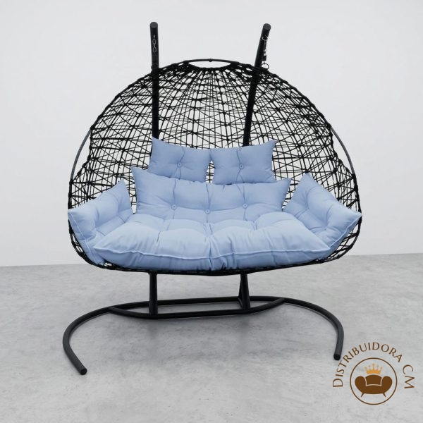 Hamaca doble con base y almohadon